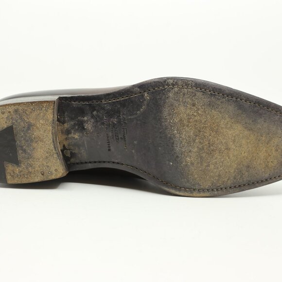 $1,390 Salvatore Ferragamo Tramezza Leather Shoes SZ 11D Brown - Picture 6 of 6